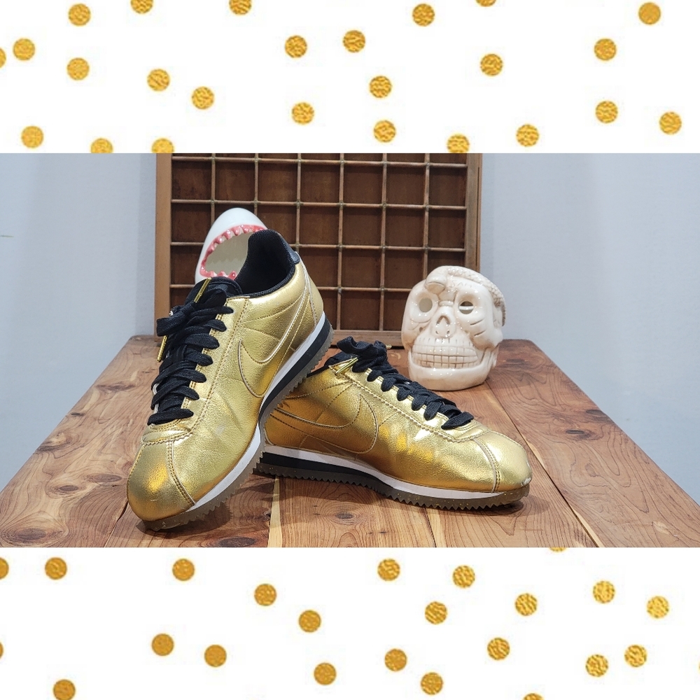 NIKE Metallic Gold XLV Nike Cortez Women's 9